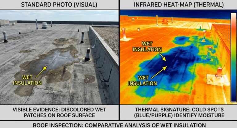 Roof Inspection - Standard vs Infrared Thermal Roof Scans